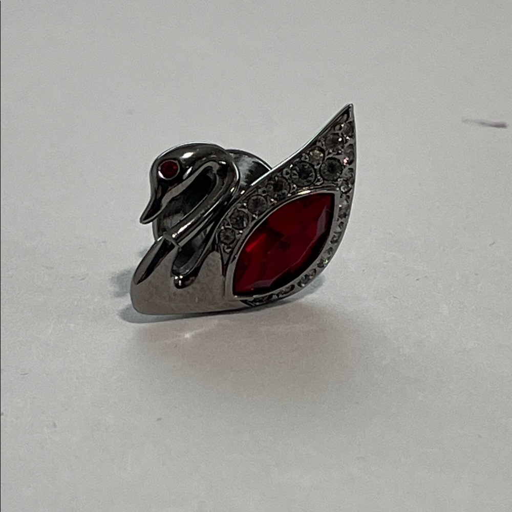Swarovski Signed Swan Brooch Pin